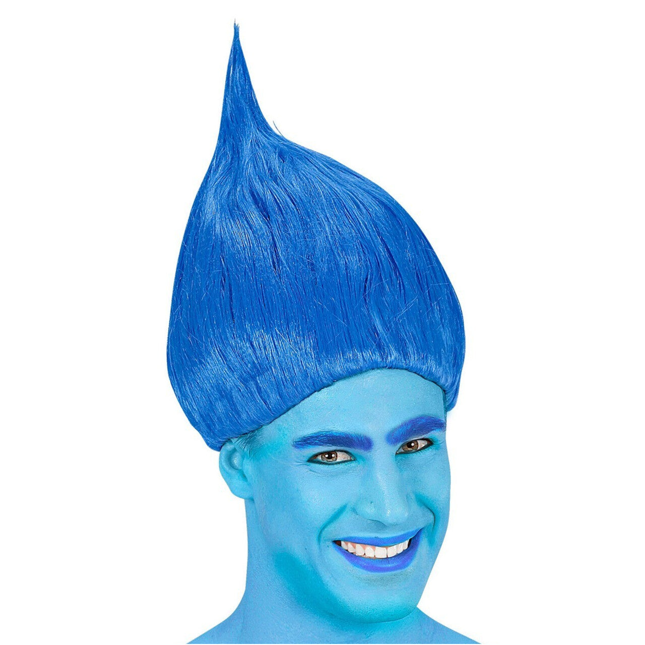 Op deze afbeelding zie je een Accessoires, van het merk Widmann. Maffe Pruik Trolly Blauw