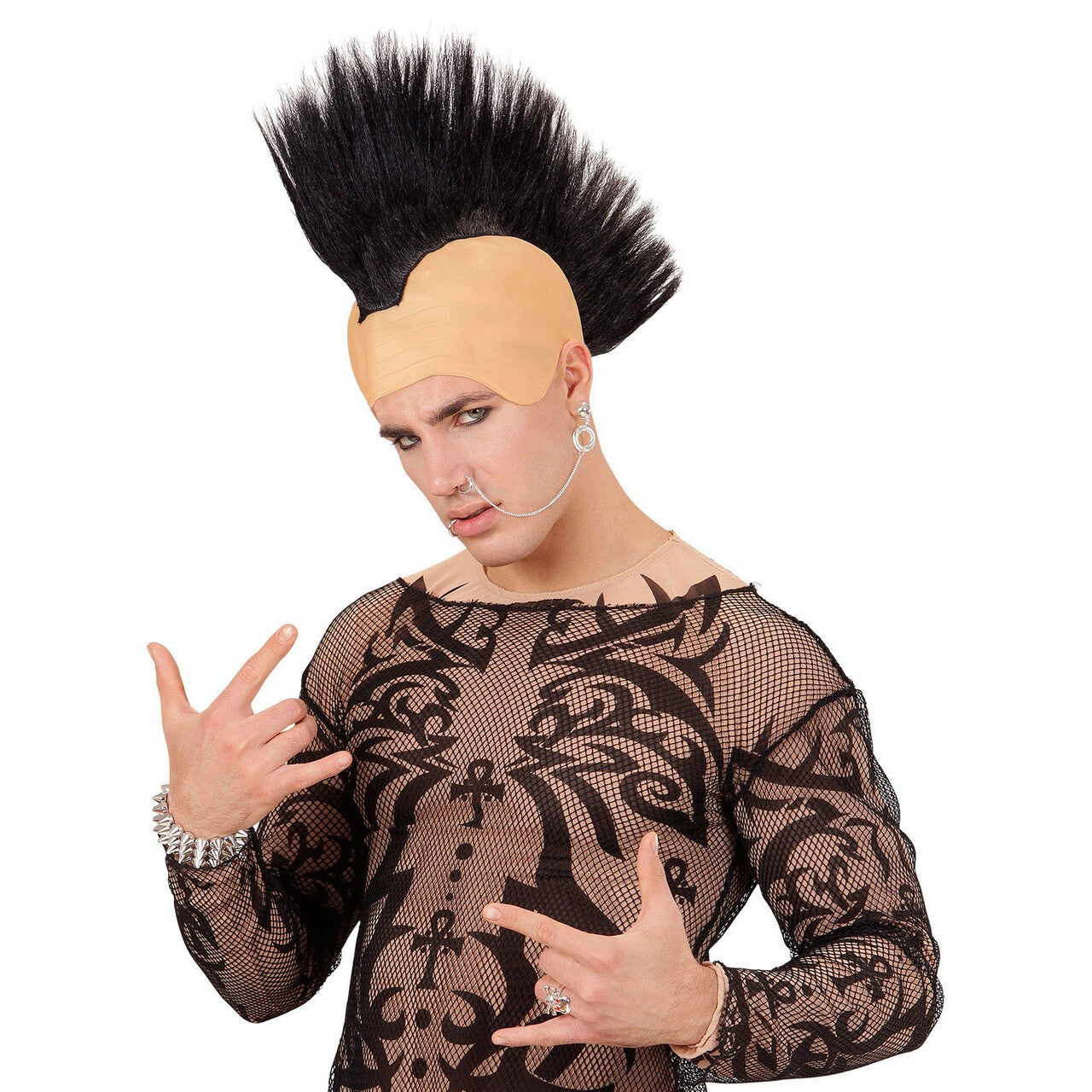 Op deze afbeelding zie je een Accessoires, van het merk Widmann. Hanenkam Billy Glijdol Zwart