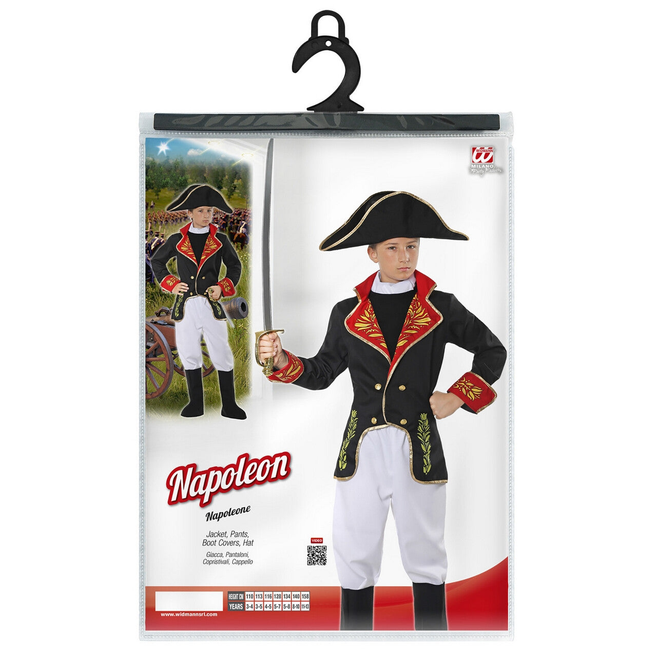 Op deze afbeelding zie je een Kostuums, van het merk Widmann. Napoleon Van Elba Jongen Kostuum