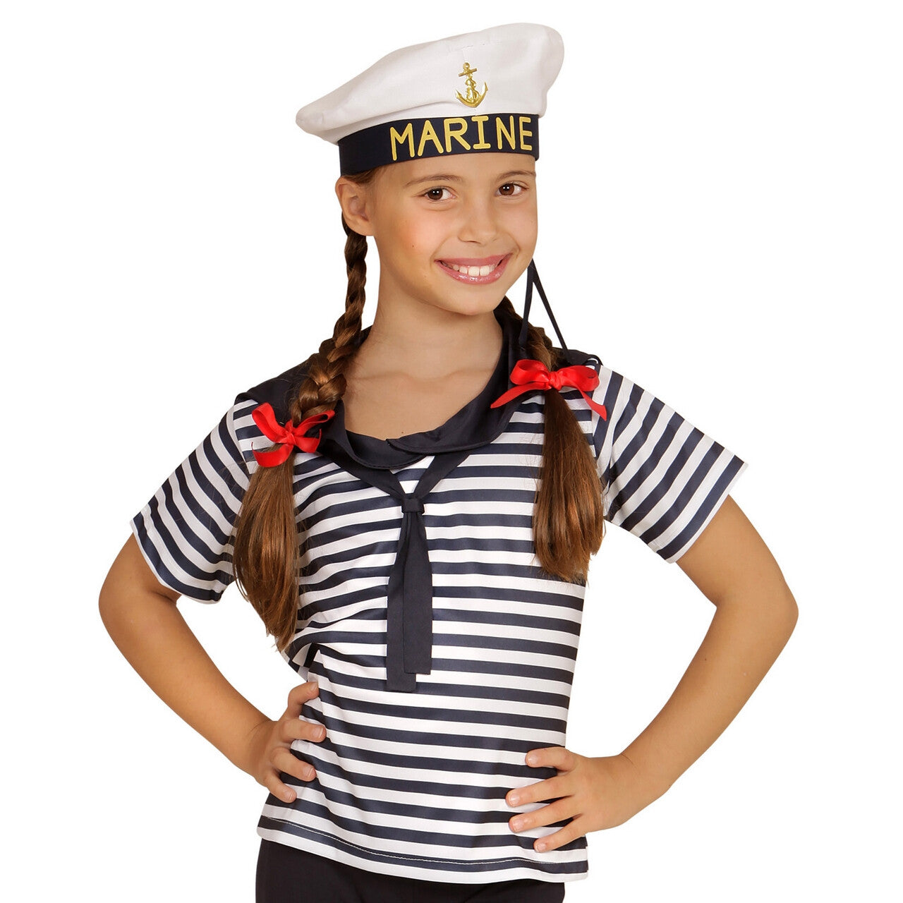 Op deze afbeelding zie je een Kostuums, van het merk Widmann. Marine Set Sammy Kind Kostuum