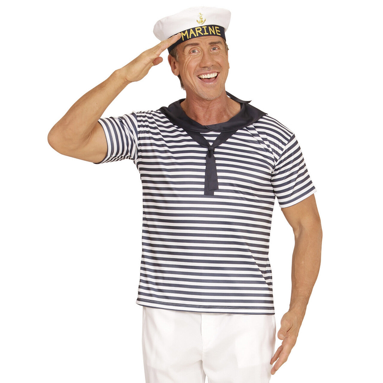 Op deze afbeelding zie je een Kostuums, van het merk Widmann. Marine Set Volwassen Sammy Kostuum