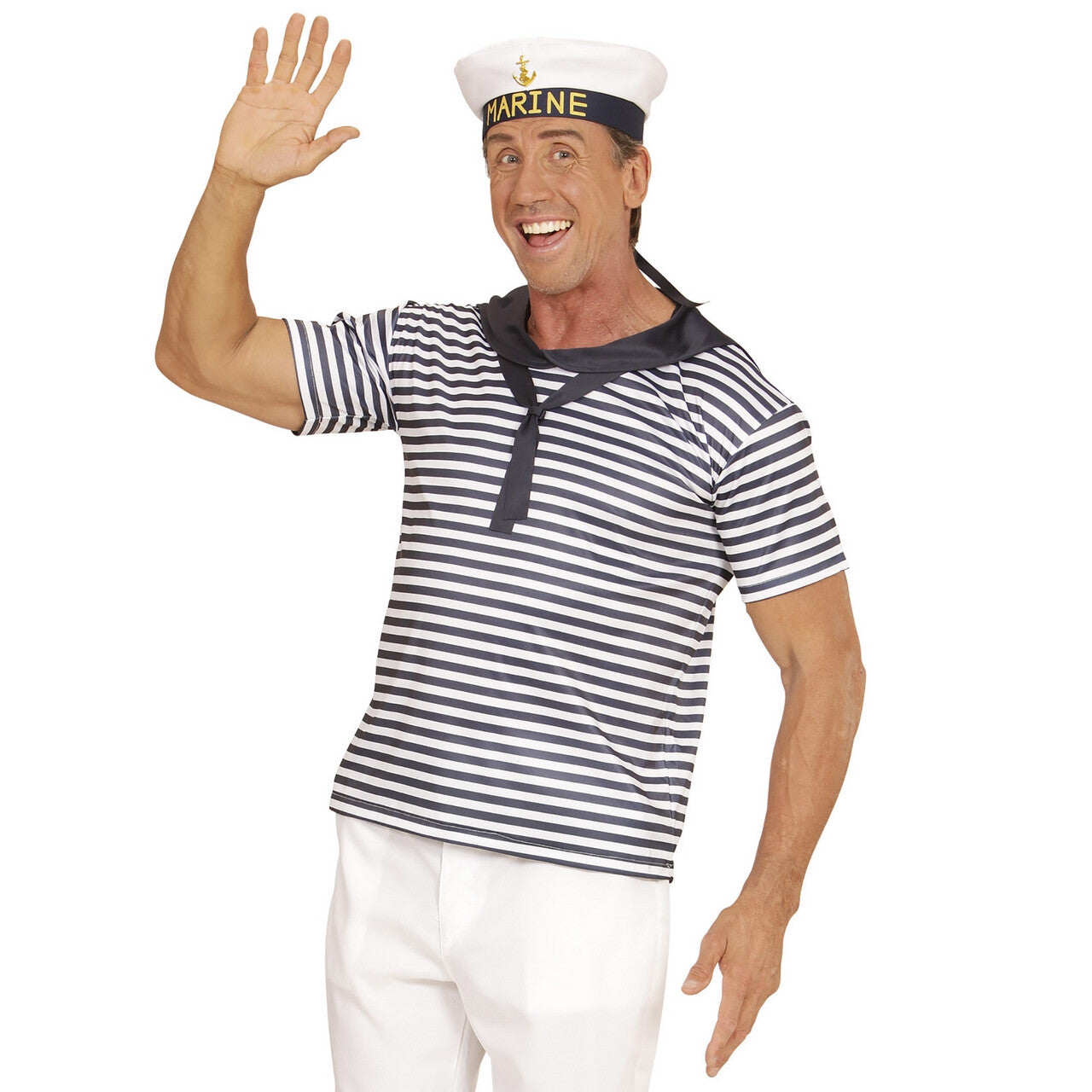 Op deze afbeelding zie je een Kostuums, van het merk Widmann. Marine Set Volwassen Sammy Kostuum