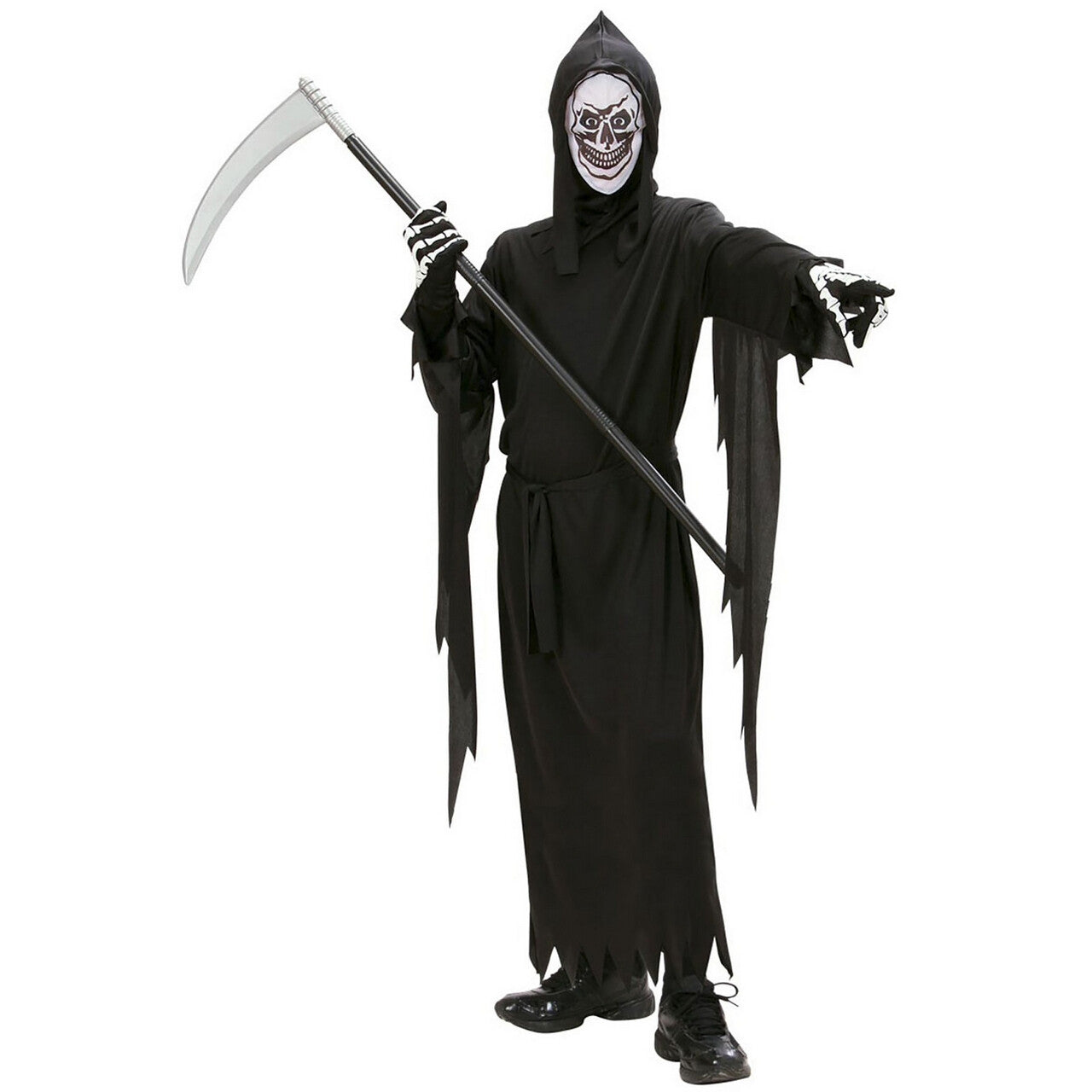 Op deze afbeelding zie je een Kostuums, van het merk Widmann. Grimreaper Donkere Tijd Jongen Kostuum