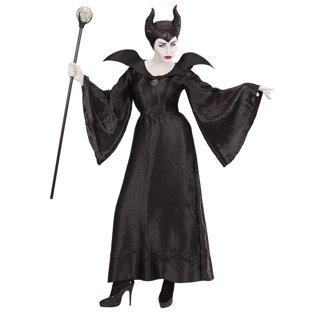 Op deze afbeelding zie je een Kostuums, van het merk Widmann. Maleficent Dragula Vrouw Kostuum