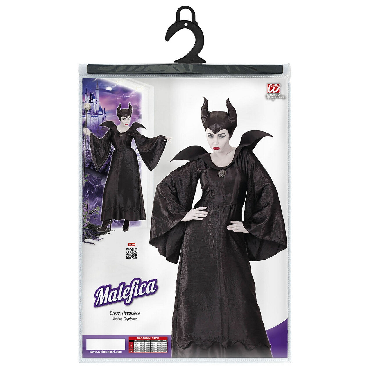 Op deze afbeelding zie je een Kostuums, van het merk Widmann. Maleficent Dragula Vrouw Kostuum