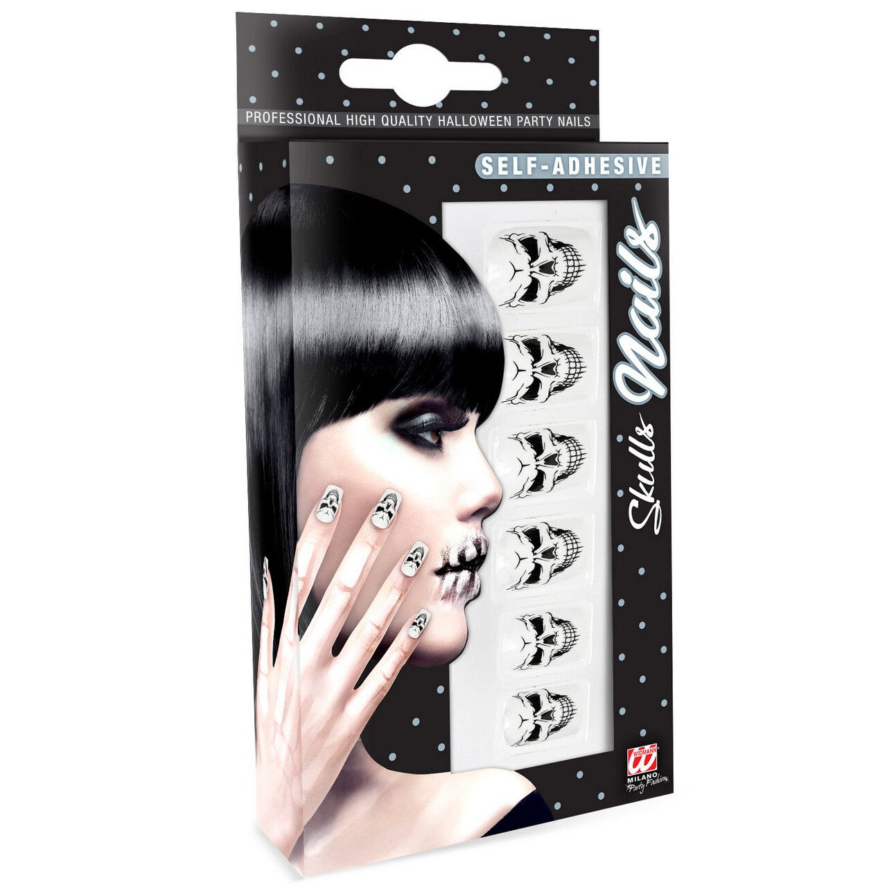 Op deze afbeelding zie je een Accessoires, van het merk Widmann. Enge Nagels Schedels