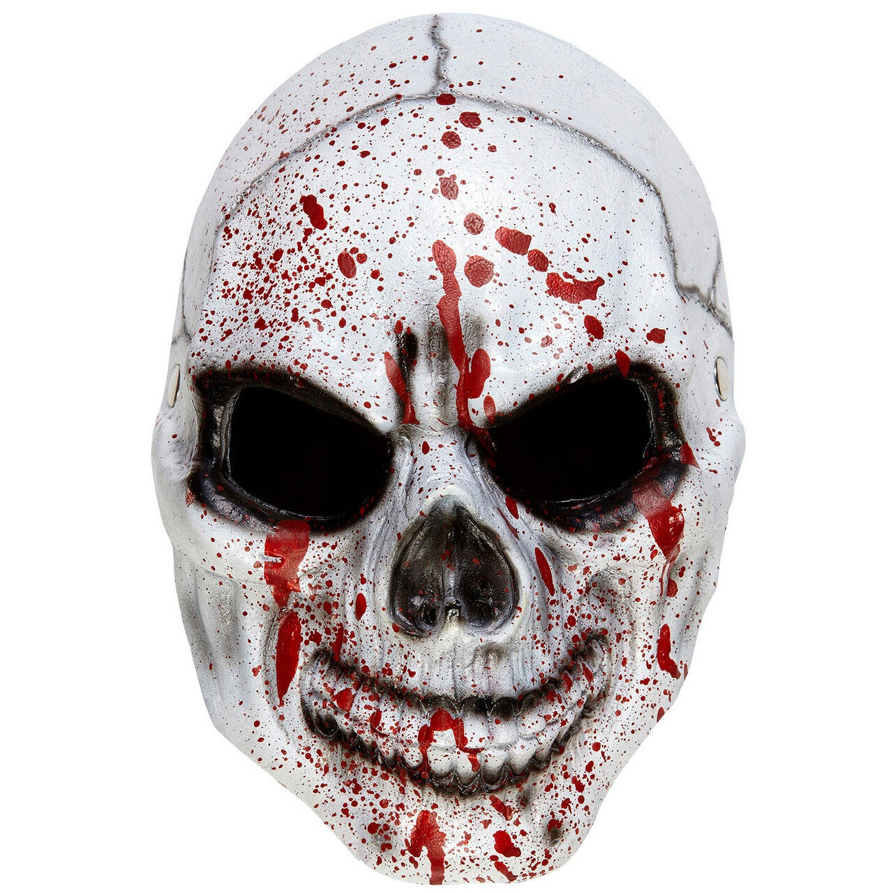 Op deze afbeelding zie je een Accessoires, van het merk Widmann. Halfgezicht Masker Bloederige Schedel Spotty