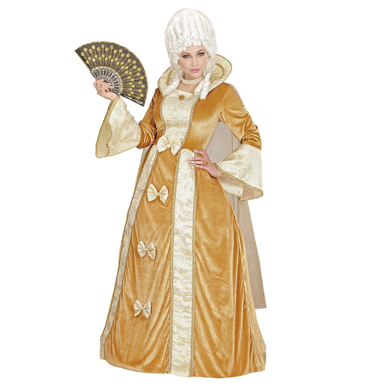 Op deze afbeelding zie je een Kostuums, van het merk Widmann. Venetiaanse Edelvrouw Federica Kostuum
