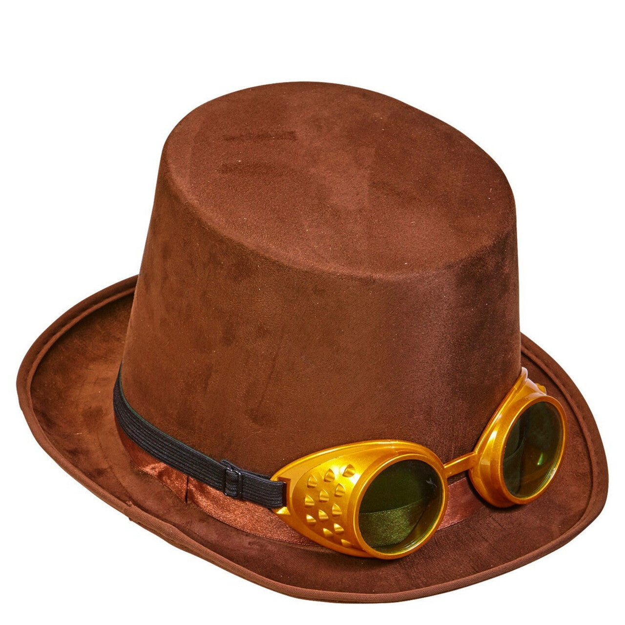 Op deze afbeelding zie je een Accessoires, van het merk Widmann. Hoge Hoed Steampunk En Stofbril Thierry