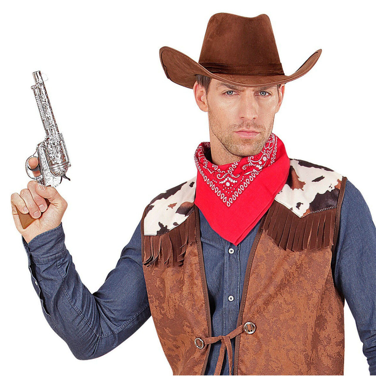 Op deze afbeelding zie je een Accessoires, van het merk Widmann. Cowboyhoed Maik Suede Bruin