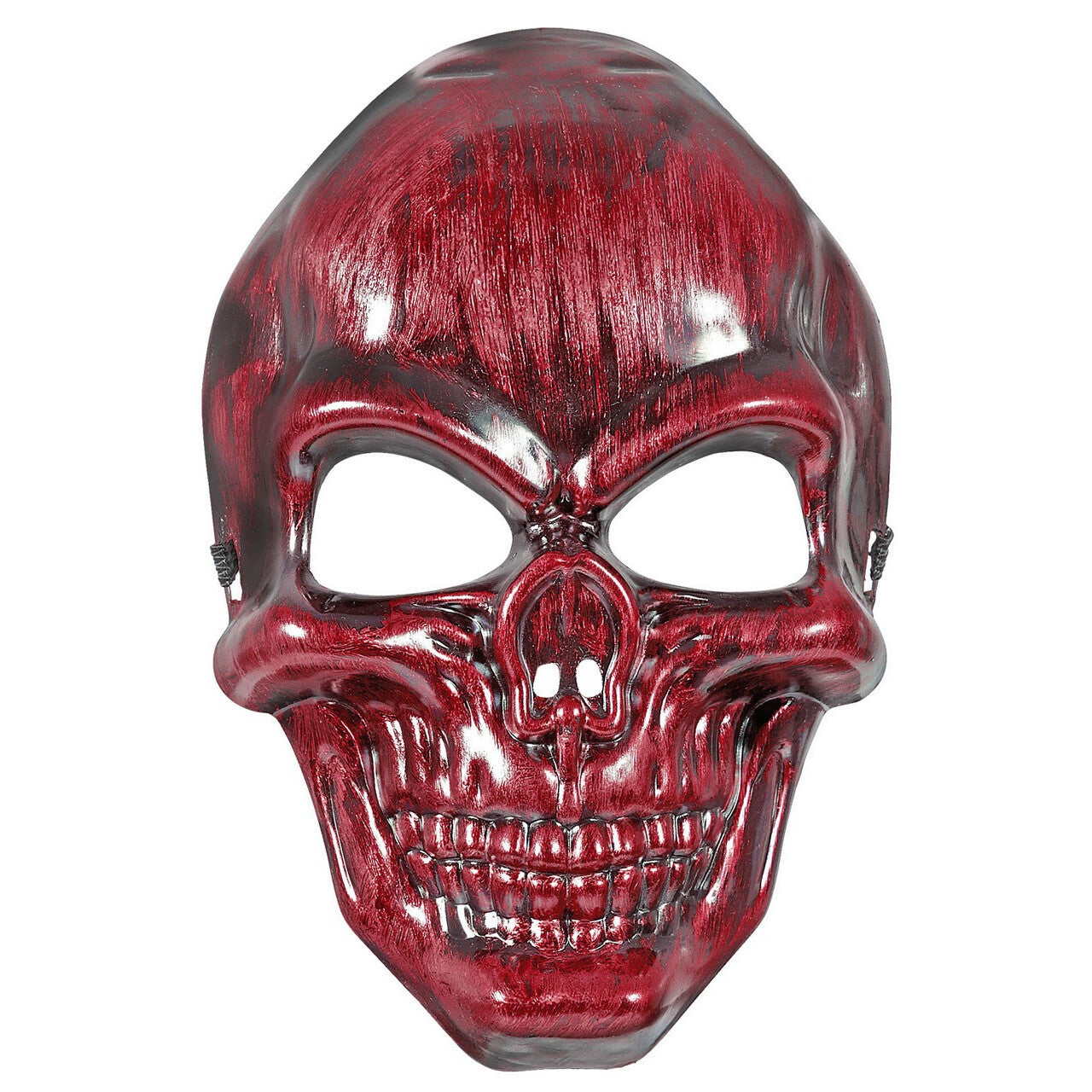 Op deze afbeelding zie je een Accessoires, van het merk Widmann. Schedelmasker Rood Metallic Rojo