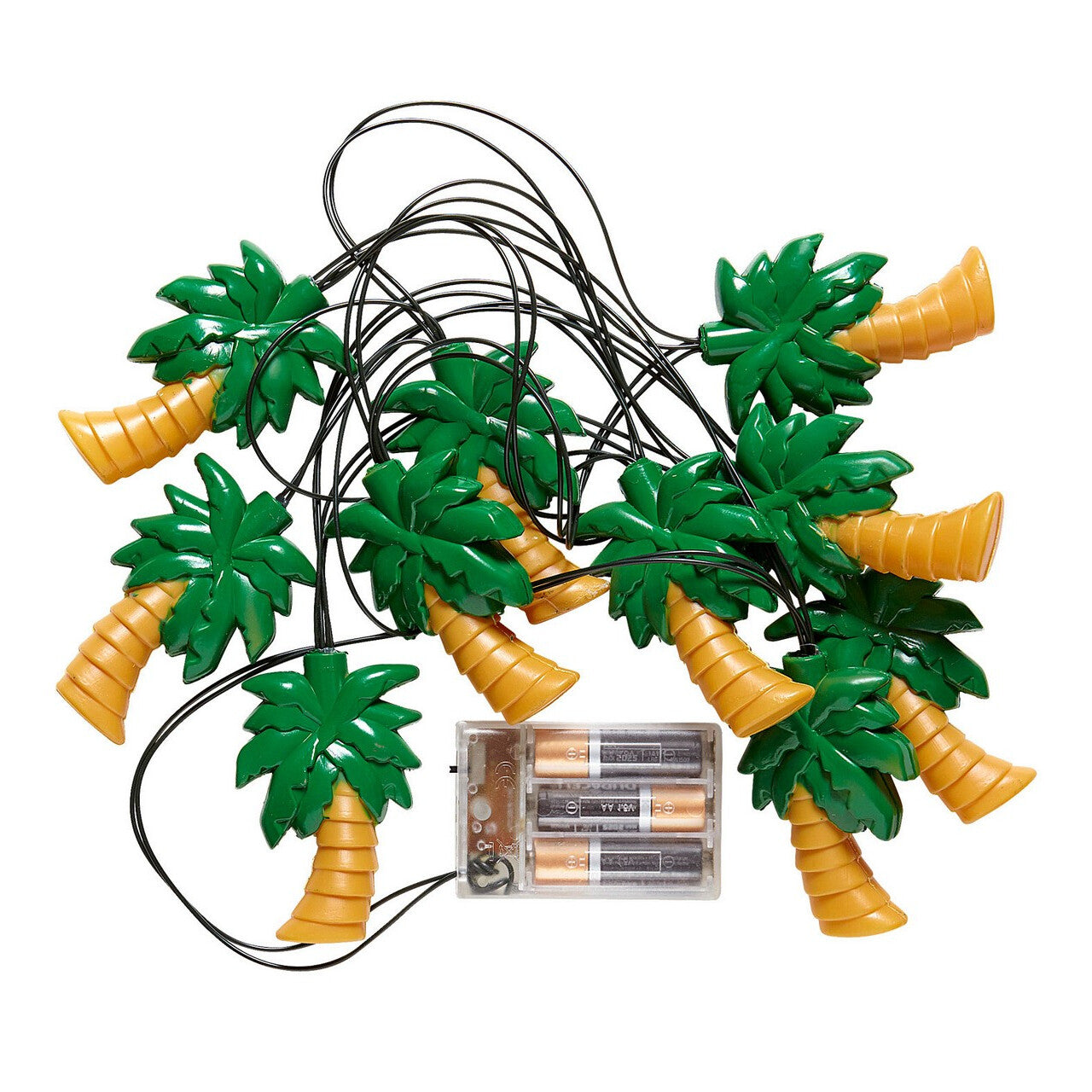 Op deze afbeelding zie je een Decoratie, van het merk Widmann. Verlichting 2,5 Meter Palmbomen