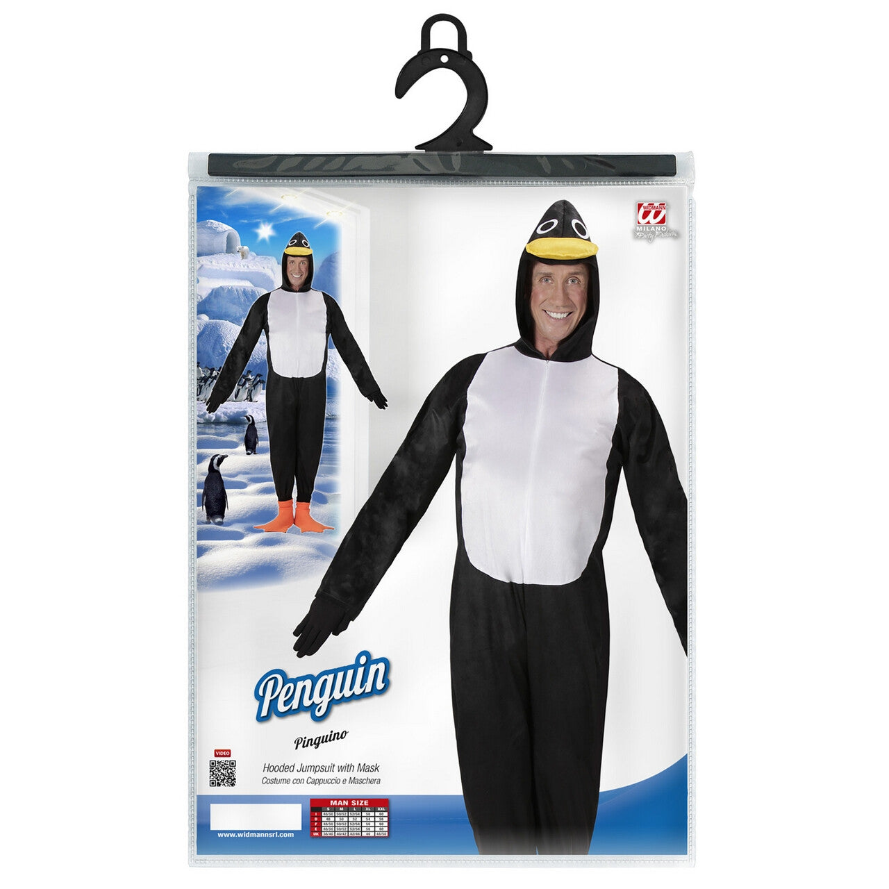 Op deze afbeelding zie je een Kostuums, van het merk Widmann. Pinguin Peter Man Kostuum