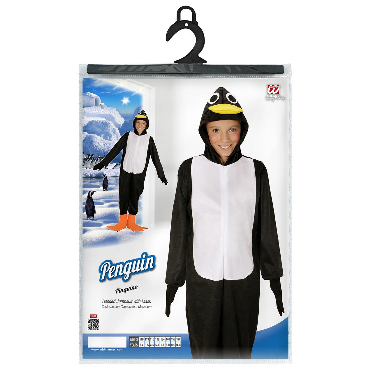 Op deze afbeelding zie je een Kostuums, van het merk Widmann. Pinguin Peter Jongen Kostuum