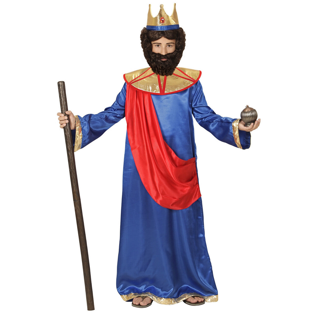 Op deze afbeelding zie je een Kostuums, van het merk Widmann. Bijbelse Koning Hiram Van Tyrus Jongen Kostuum