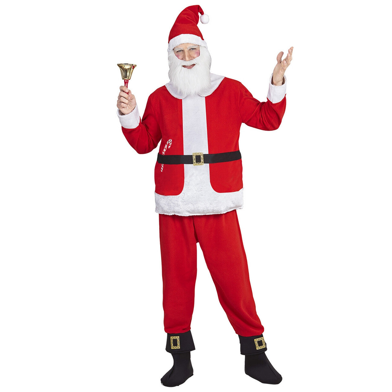 Op deze afbeelding zie je een Kostuums, van het merk Widmann. Kerstman Karel Kostuum