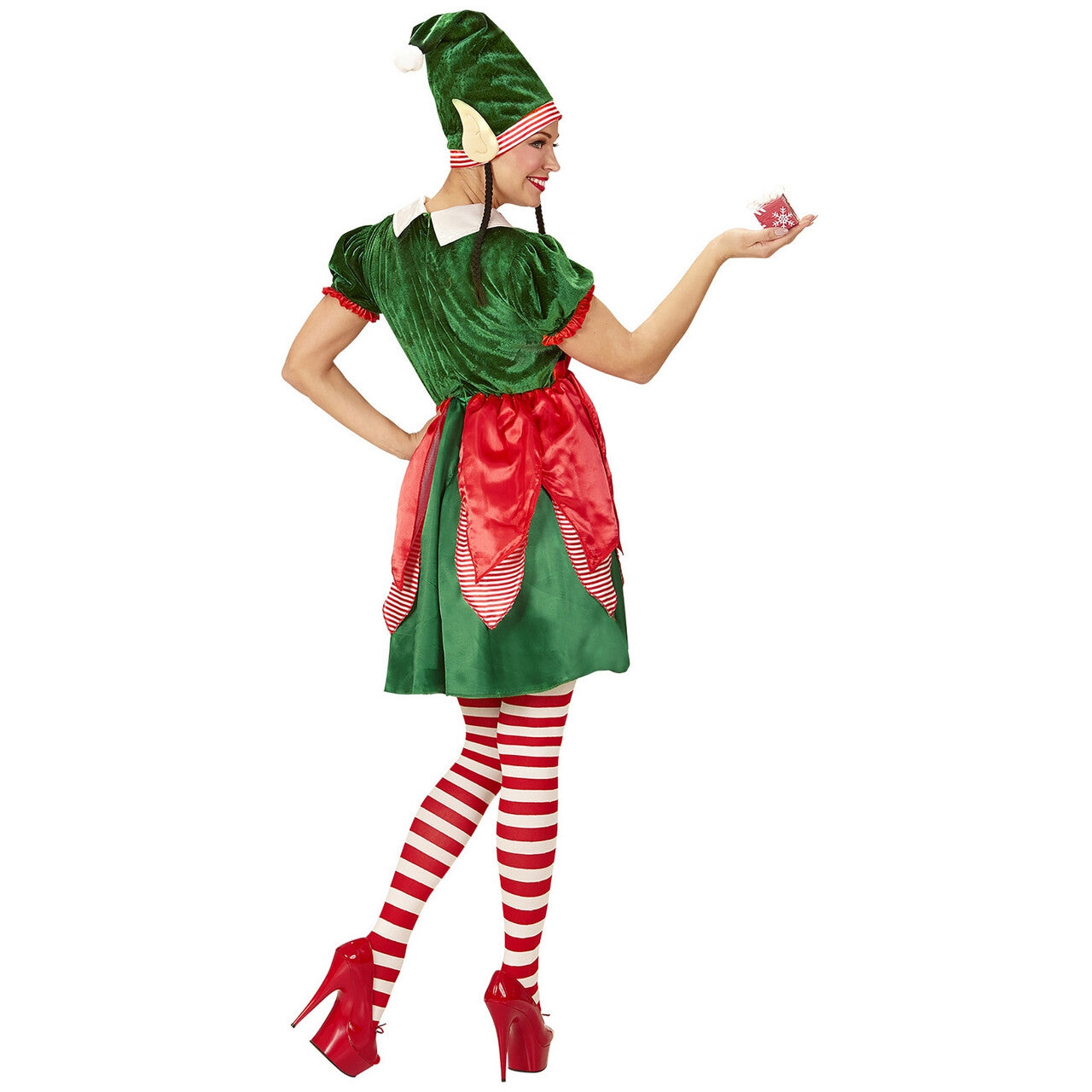 Op deze afbeelding zie je een Kostuums, van het merk Widmann. Eerlijk Elfje Kerstman Vrouw Kostuum