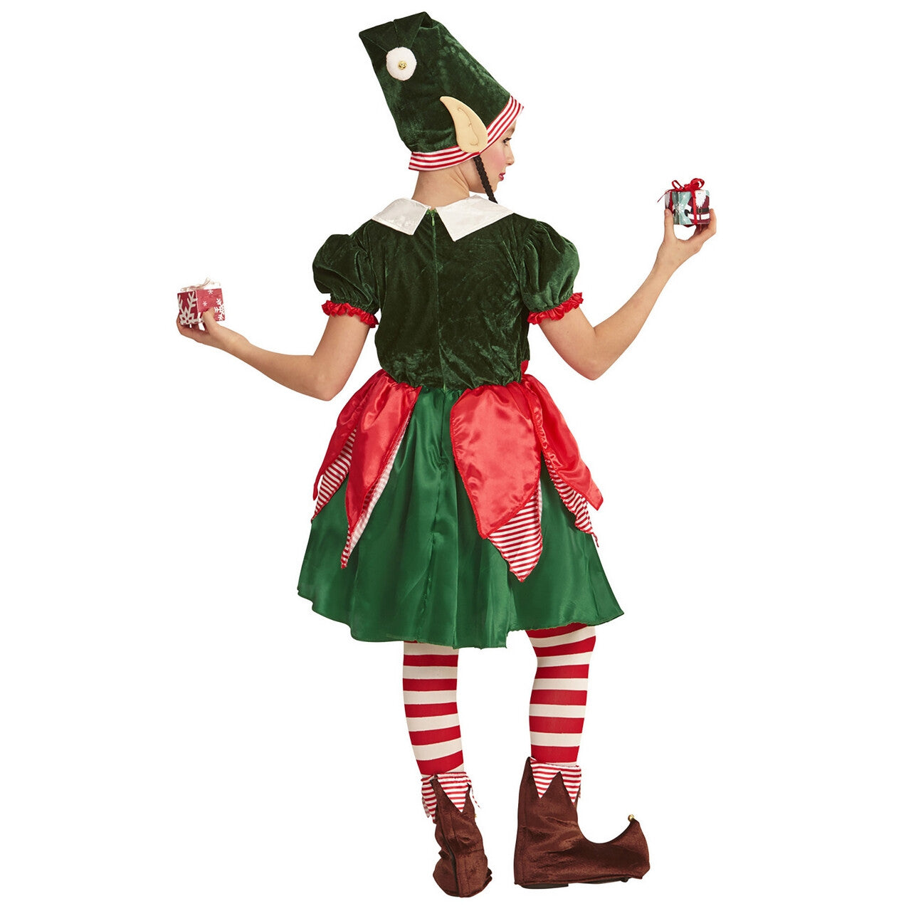 Op deze afbeelding zie je een Kostuums, van het merk Widmann. Eerlijk Elfje Kerstman Kerstjurk Meisje