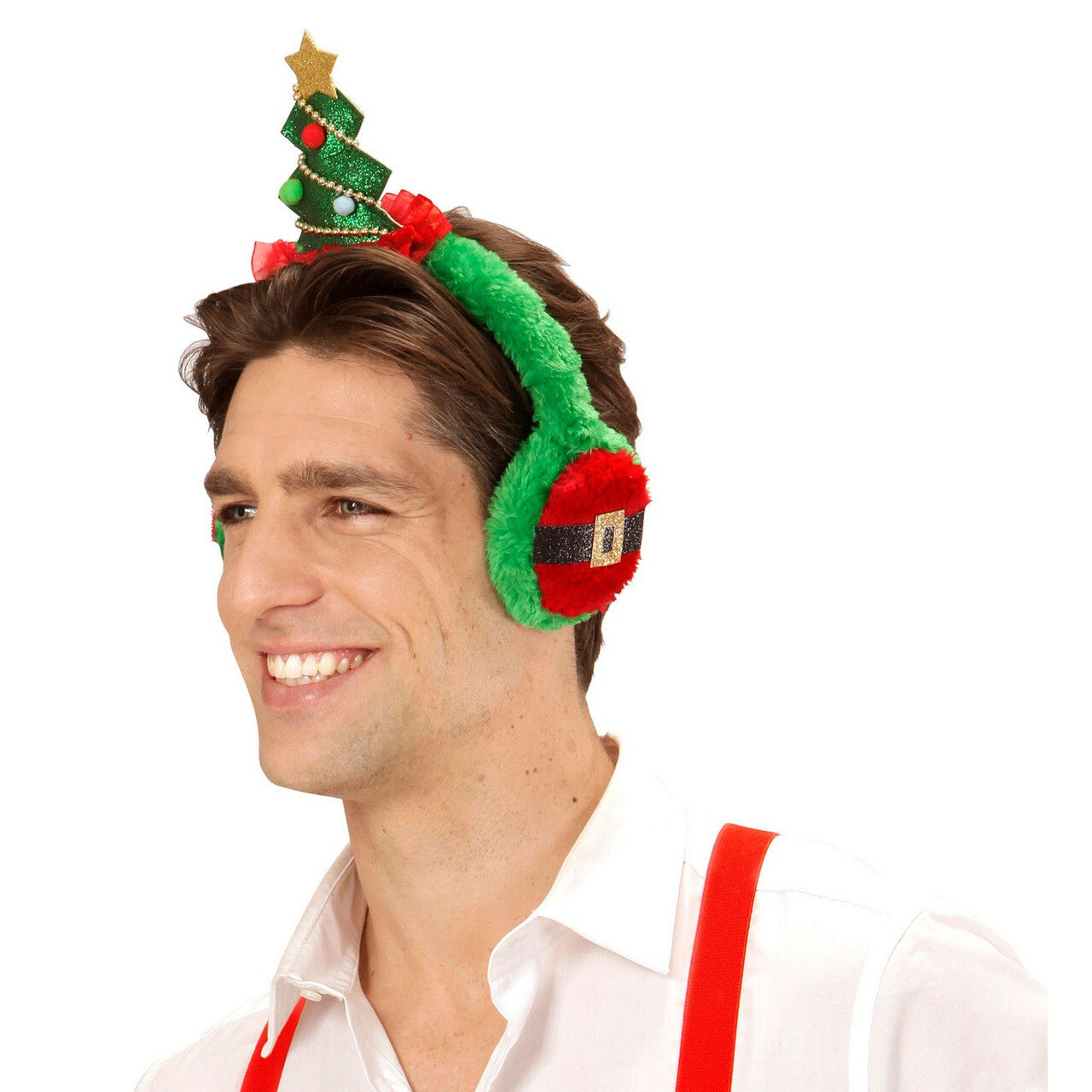 Op deze afbeelding zie je een Accessoires, van het merk Widmann. Kerstboom Hoofbedekking Hoofdtelefoon