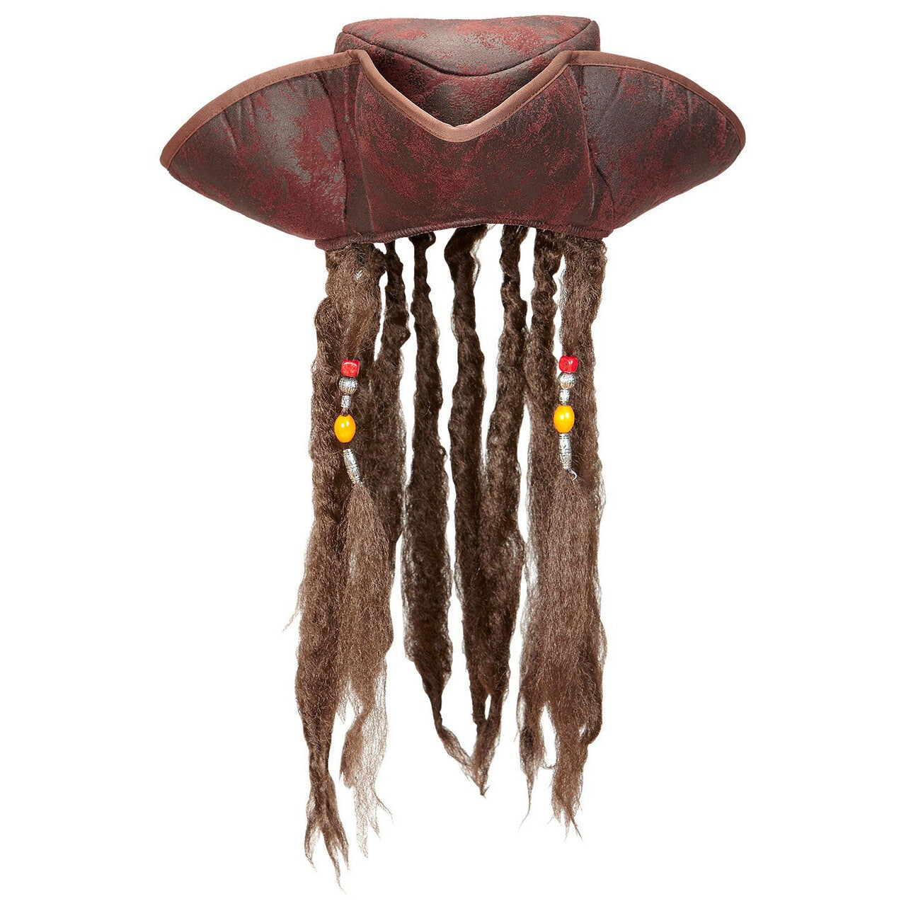Op deze afbeelding zie je een Accessoires, van het merk Widmann. Piraten Driesteek Met Dreadlocks Hippiepiraat