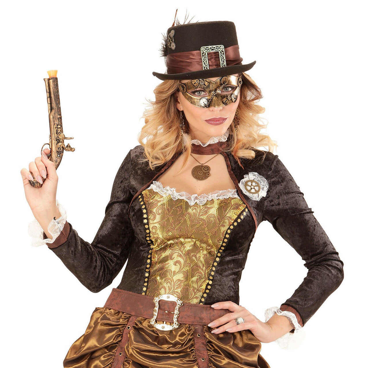 Op deze afbeelding zie je een Accessoires, van het merk Widmann. Steampunk Oogmasker Mechanica