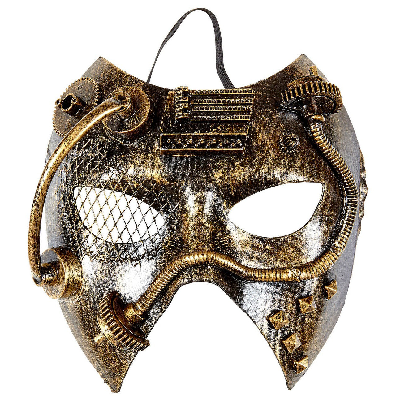 Op deze afbeelding zie je een Accessoires, van het merk Widmann. Steampunk Masker, Koper Mechanica