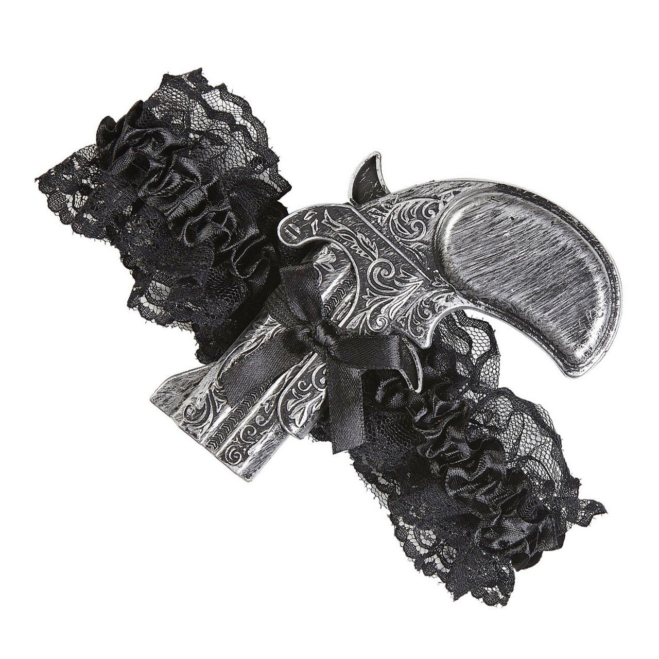 Op deze afbeelding zie je een Accessoires, van het merk Widmann. Kousenband Antiek Pistool Saloon Killerlady
