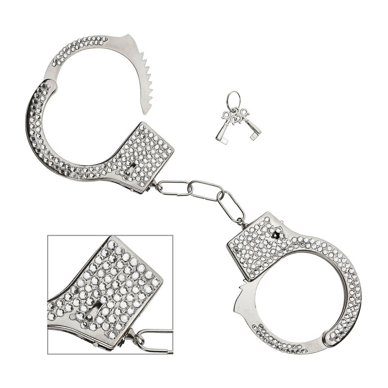 Op deze afbeelding zie je een Accessoires, van het merk Widmann. Strass Handboeien Bling Bling Arrest
