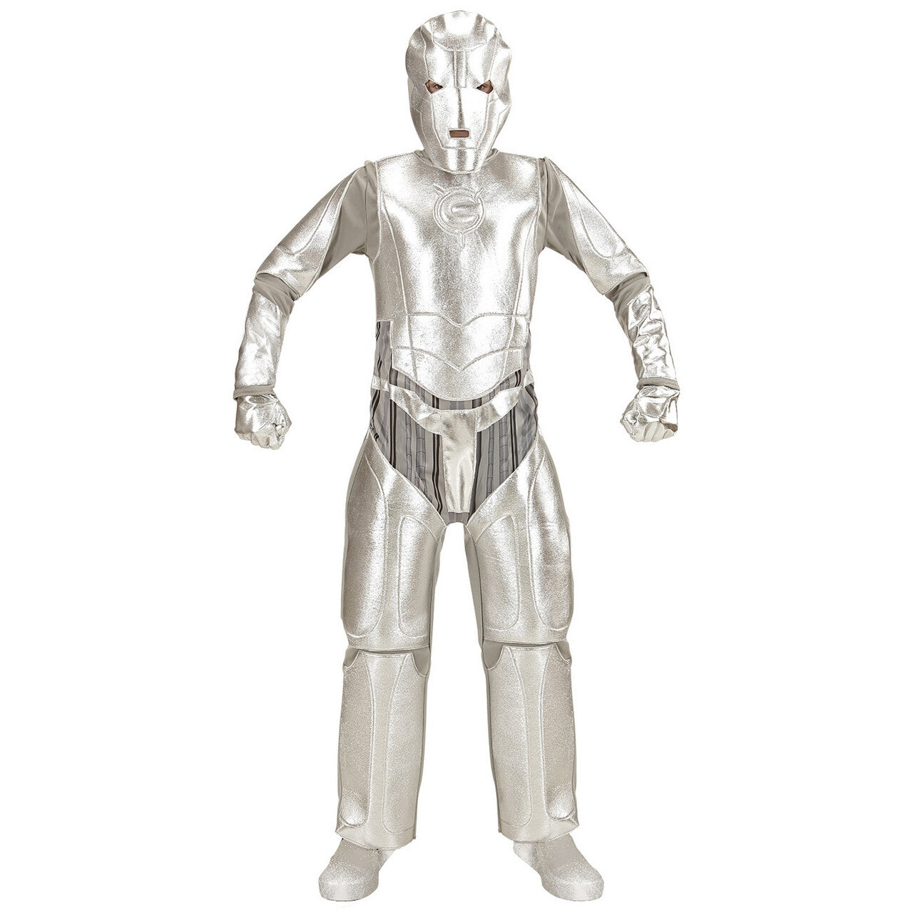 Op deze afbeelding zie je een Kostuums, van het merk Widmann. Space Invader Tin Man Jongen Kostuum