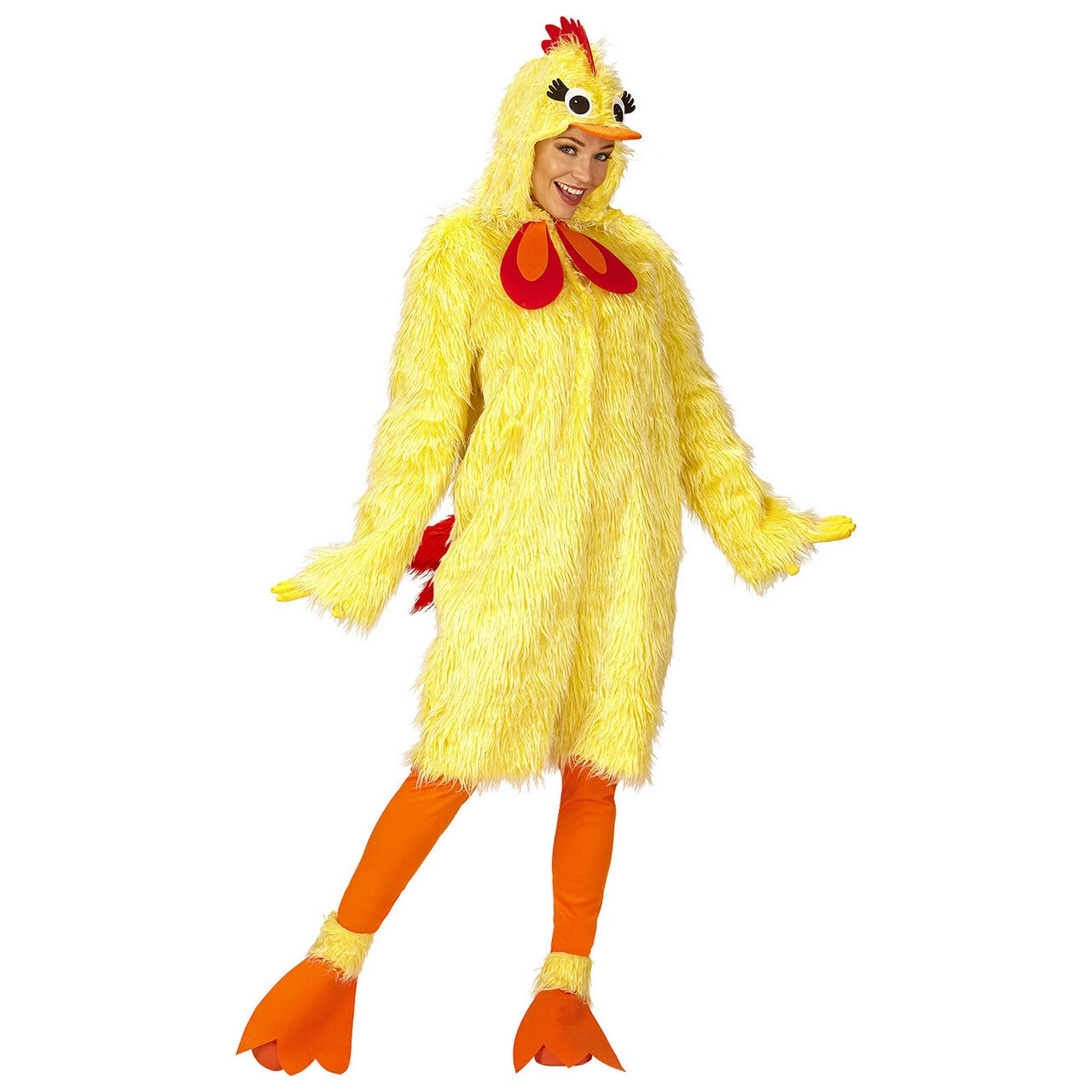 Op deze afbeelding zie je een Kostuums, van het merk Widmann. Pluche Shorts Kuiken Kostuum