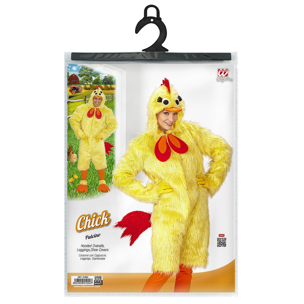 Op deze afbeelding zie je een Kostuums, van het merk Widmann. Pluche Shorts Kuiken Kostuum