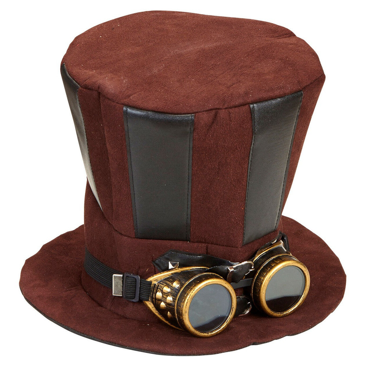 Op deze afbeelding zie je een Accessoires, van het merk Widmann. Hoge Hoed Steampunk Met Stofbril Mechanica