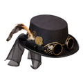 Hoge Hoed Steampunk Met Stofbril En Uurwerk Mechanica