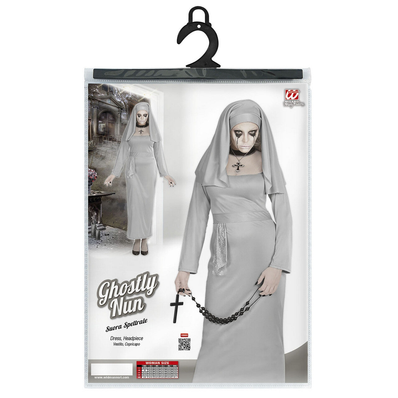 Op deze afbeelding zie je een Kostuums, van het merk Widmann. Zombie Non Geest Vrouw Kostuum