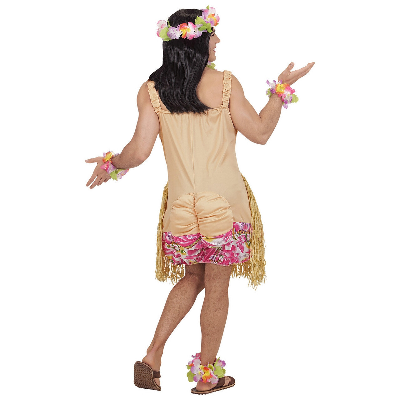 Op deze afbeelding zie je een Kostuums, van het merk Widmann. Hawaiiaanse Travestiet Schone Man Kostuum
