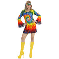 Psychedelische Tie Dye Hippie Vrouw Kostuum