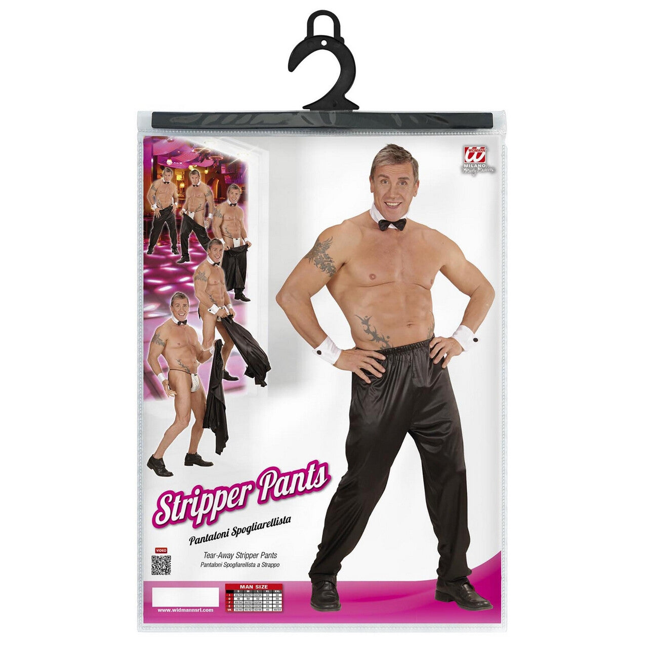 Op deze afbeelding zie je een Kostuums, van het merk Widmann. Wegtrek Mannelijke Stripper Broek Chippendale
