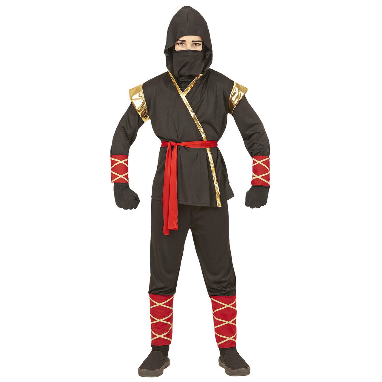 Op deze afbeelding zie je een Kostuums, van het merk Widmann. Ninja Maki Luxe Jongen Kostuum
