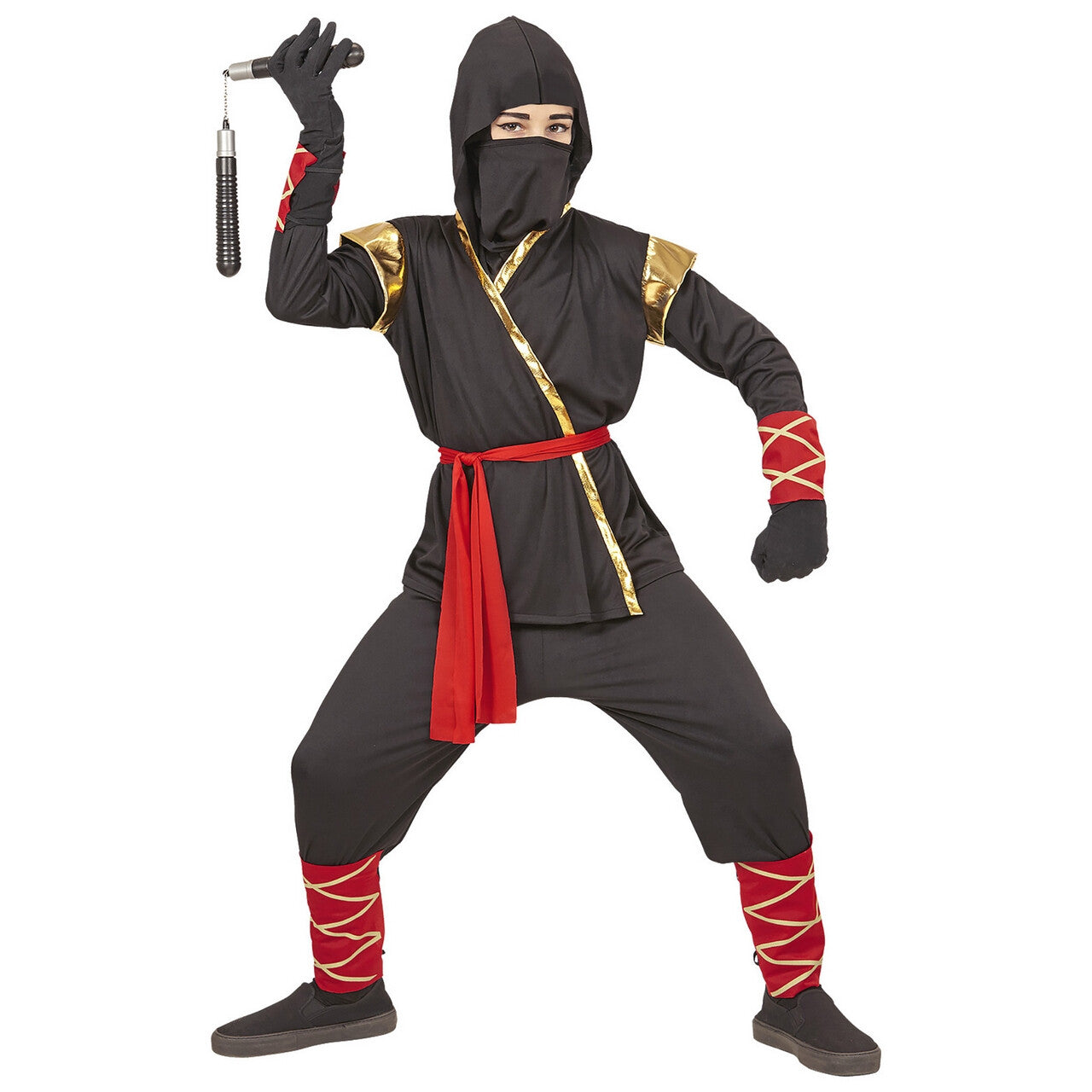Op deze afbeelding zie je een Kostuums, van het merk Widmann. Ninja Maki Luxe Jongen Kostuum