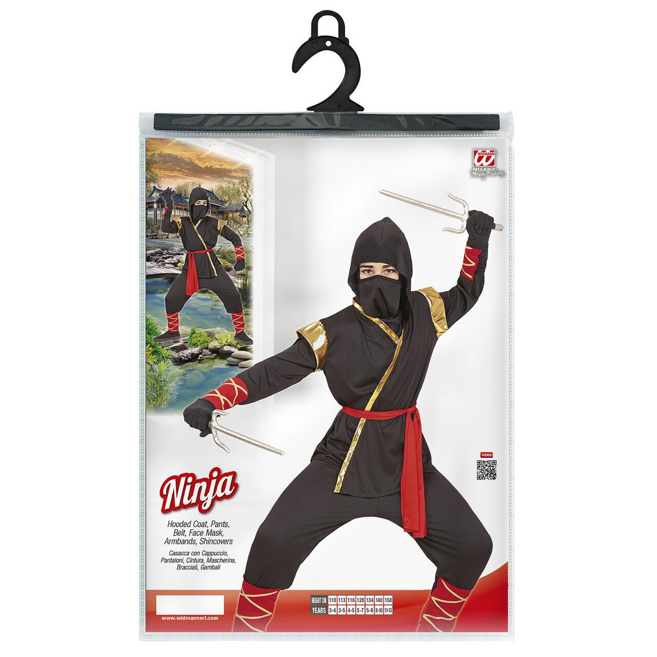 Op deze afbeelding zie je een Kostuums, van het merk Widmann. Ninja Maki Luxe Jongen Kostuum