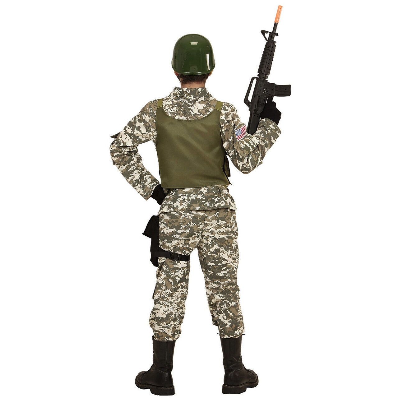 Op deze afbeelding zie je een Kostuums, van het merk Widmann. Dessert Navy Seals Jongen Kostuum