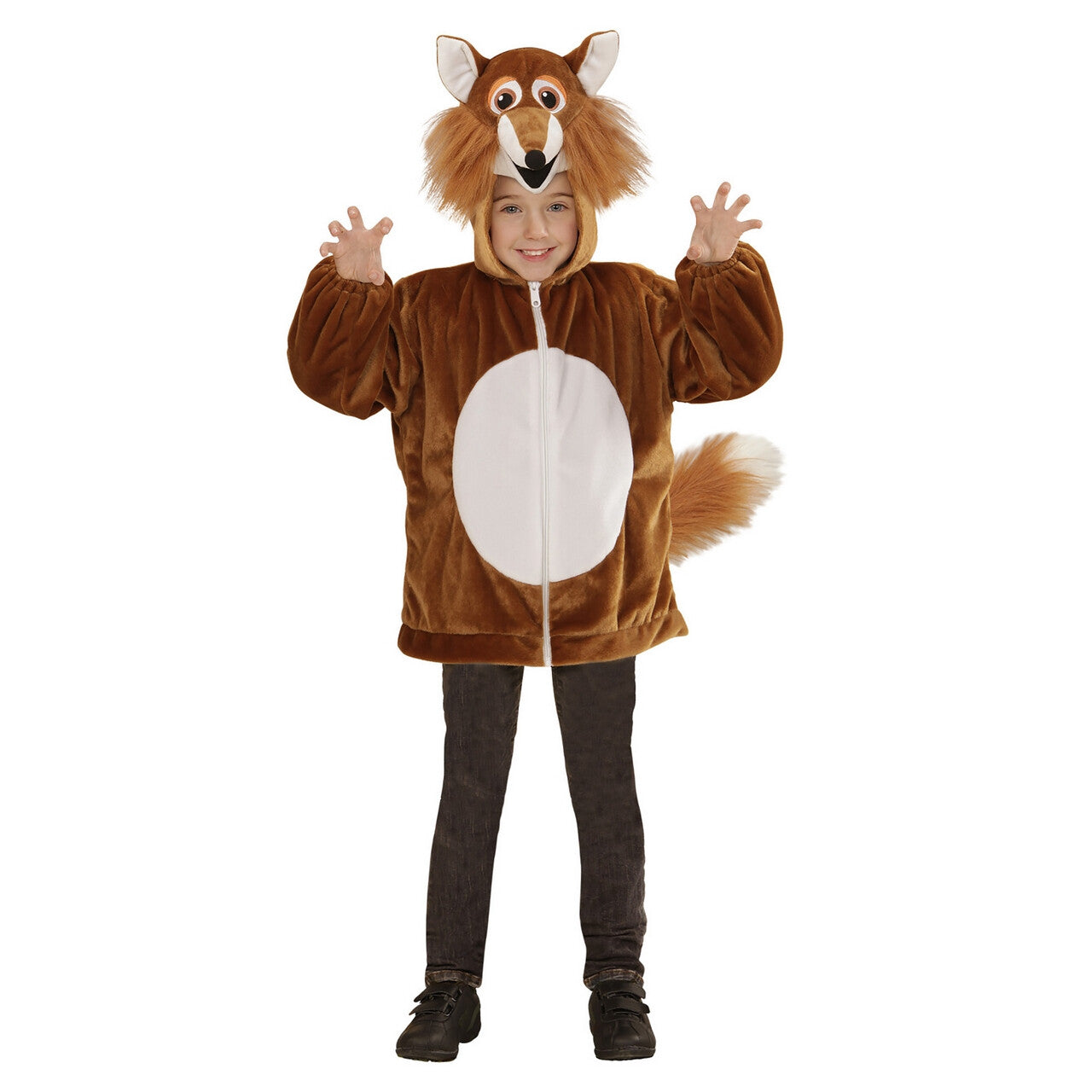 Op deze afbeelding zie je een Kostuums, van het merk Widmann. Hoodie 98 Centimeter Sluwe Vos Kind