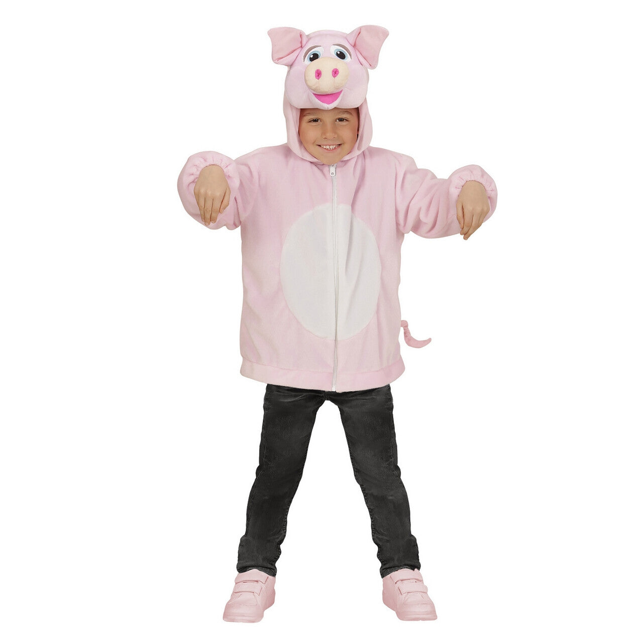 Op deze afbeelding zie je een Kostuums, van het merk Widmann. Hoodie 98 Centimeter Knorrend Varken Kind