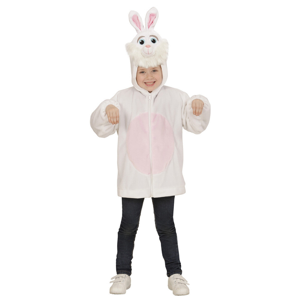 Op deze afbeelding zie je een Kostuums, van het merk Widmann. Hoodie 98 Centimeter Knabbelend Konijn Kind