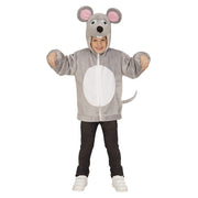 Op deze afbeelding zie je een Kostuums, van het merk Widmann. Hoodie 98 Centimeter Grijze Muis Kind