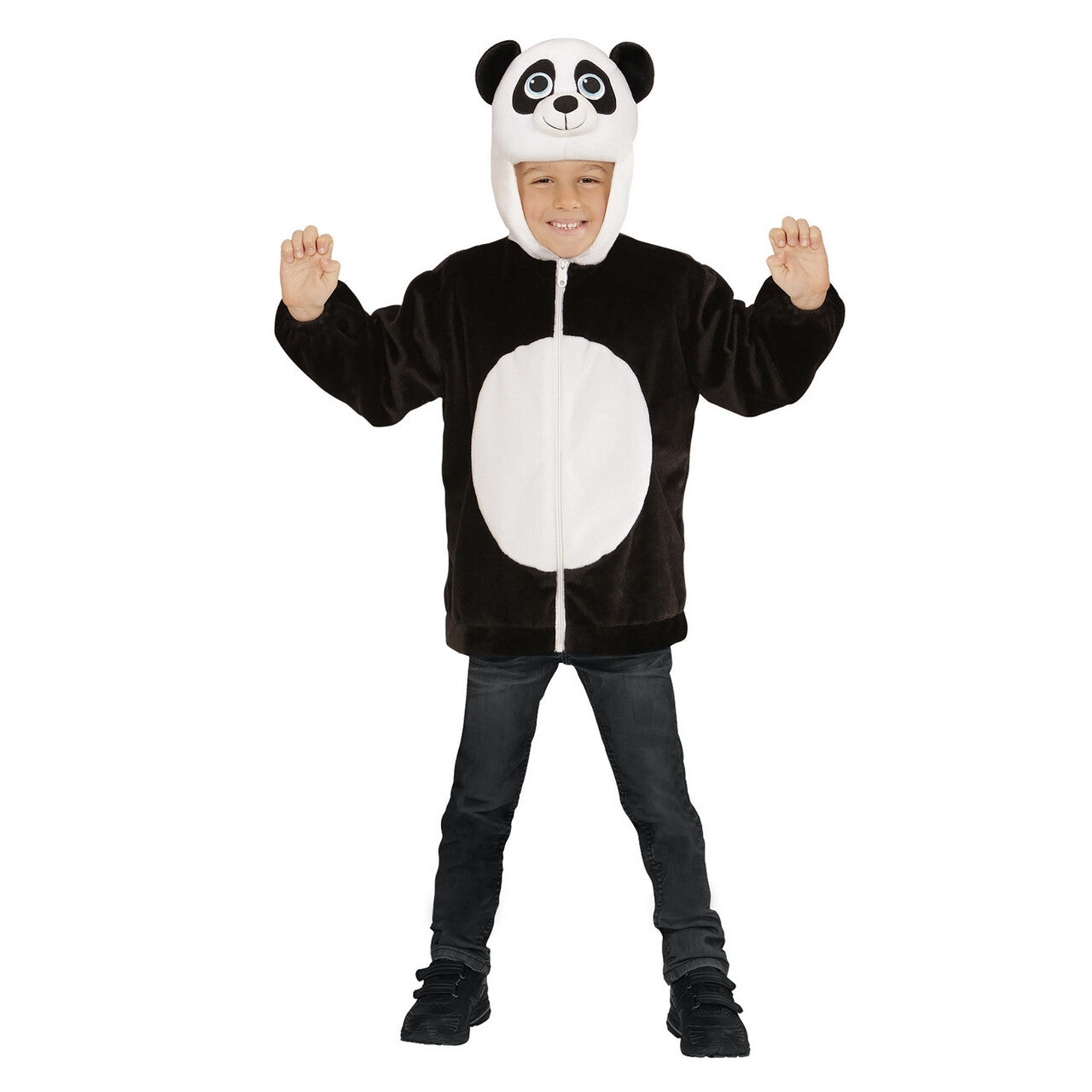 Op deze afbeelding zie je een Kostuums, van het merk Widmann. Hoodie 98 Centimeter Panda Ouwehand Kind