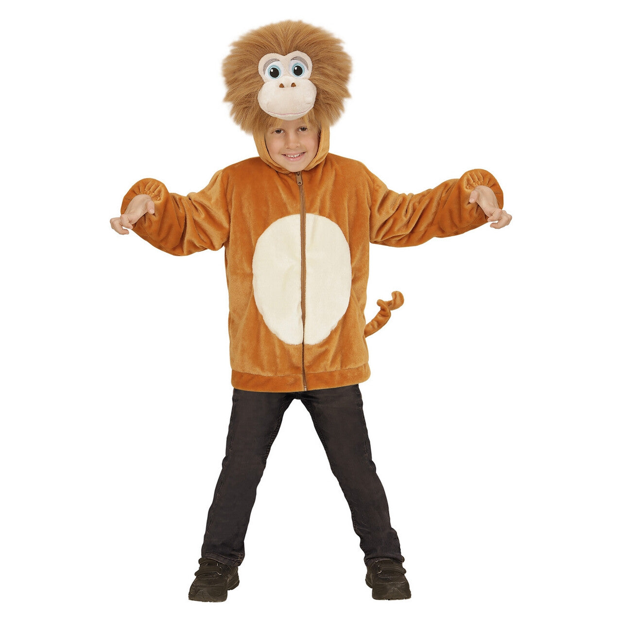 Op deze afbeelding zie je een Kostuums, van het merk Widmann. Hoodie 98 Centimeter Appie Aap Kind
