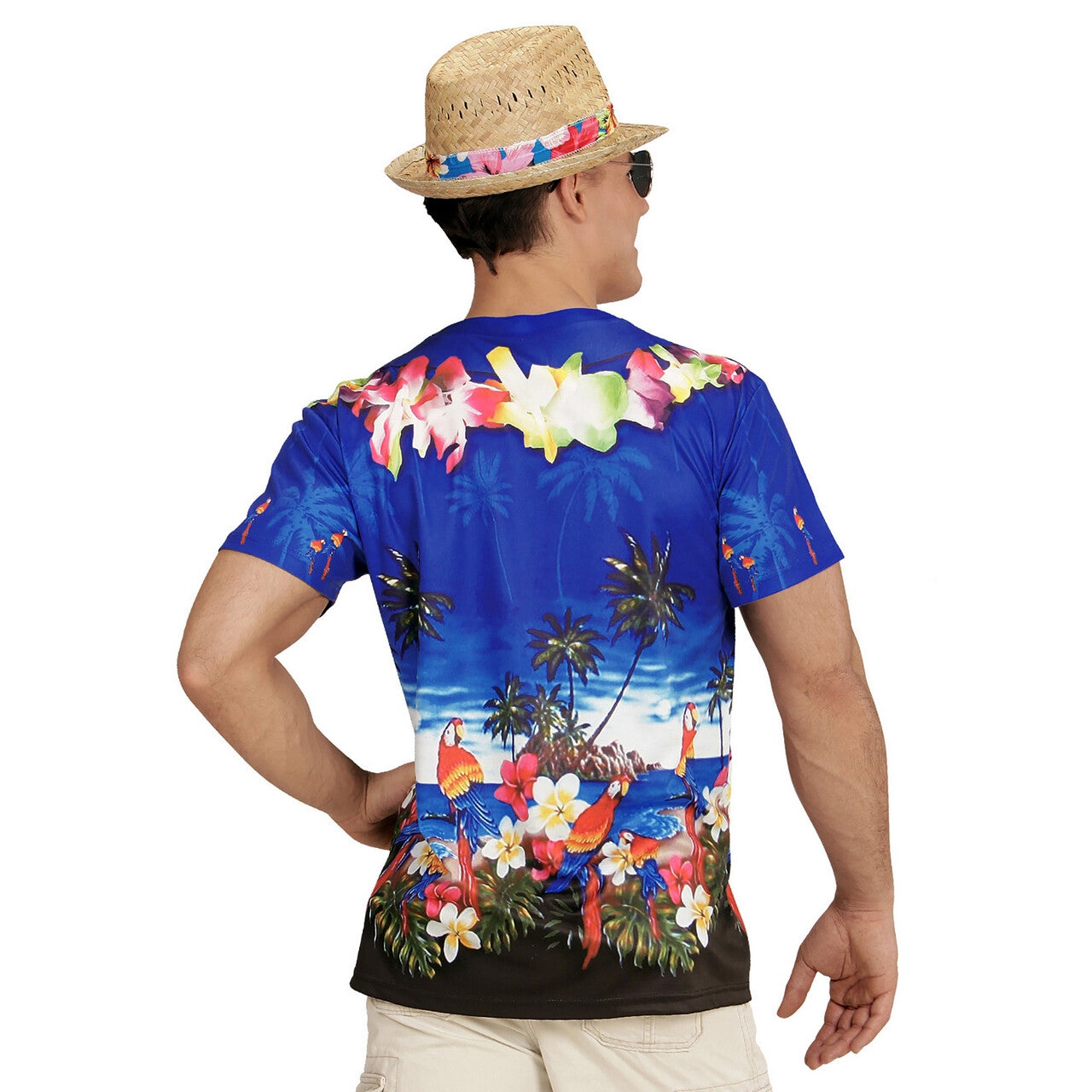 Op deze afbeelding zie je een Kostuums, van het merk Widmann. T-Shirt Honolulu Man