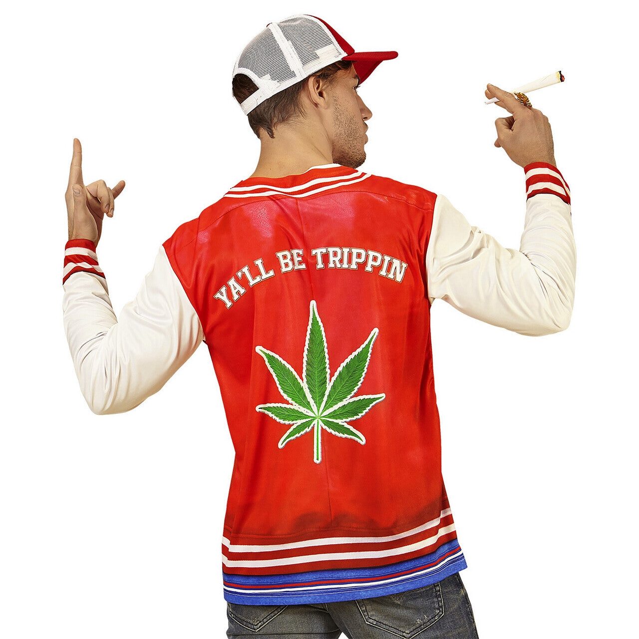 Op deze afbeelding zie je een Kostuums, van het merk Widmann. T-Shirt Lange Mouwen Hip Hop Hank Man
