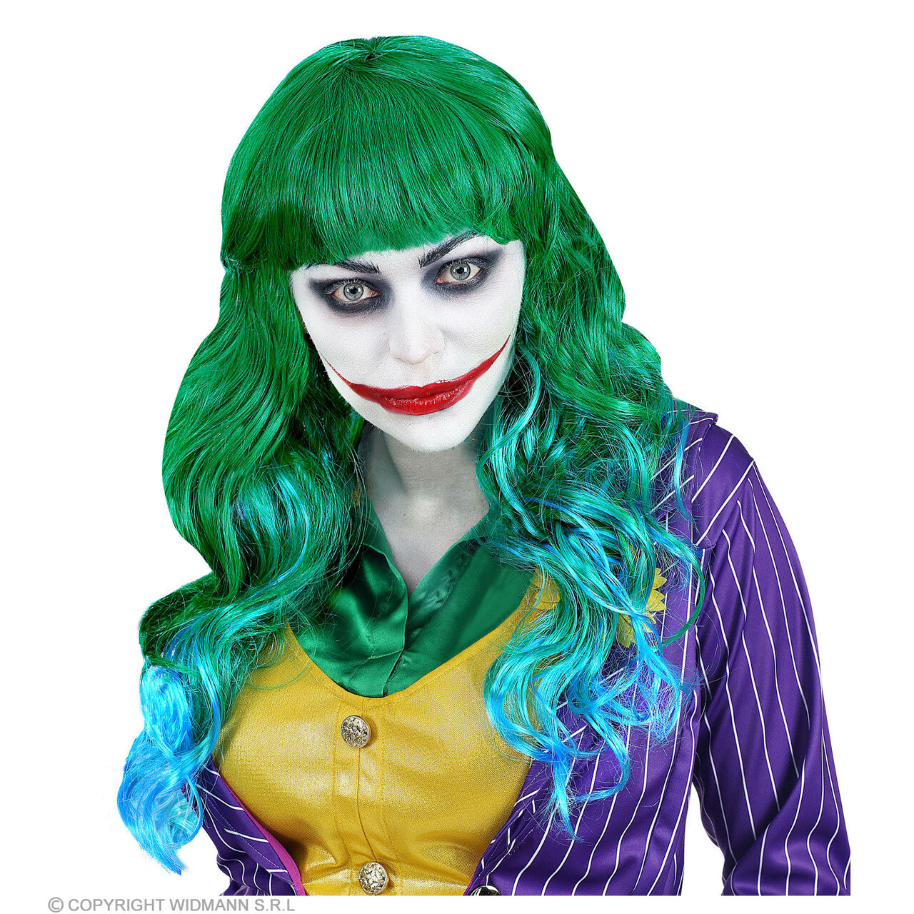 Op deze afbeelding zie je een Accessoires, van het merk Widmann. Groene Algen Pruik Zeemeermin Joker